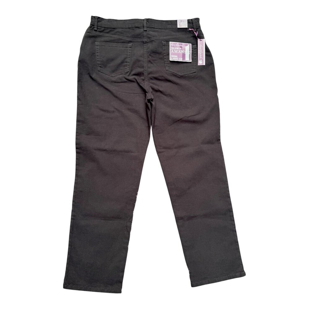 Gloria Vanderbilt Amanda Womens Size 18 Average Slimming Jean Heritage Fit Black - Picture 2 of 11